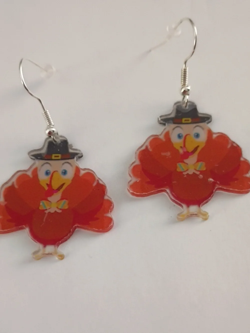 Red Turkey Drop Earrings for Women